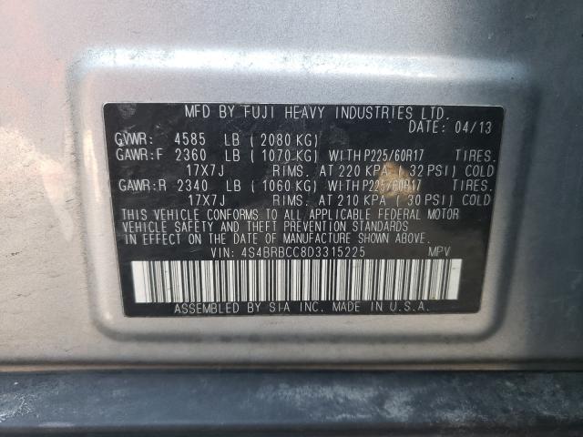 2013 SUBARU OUTBACK 4S4BRBCC8D3315225