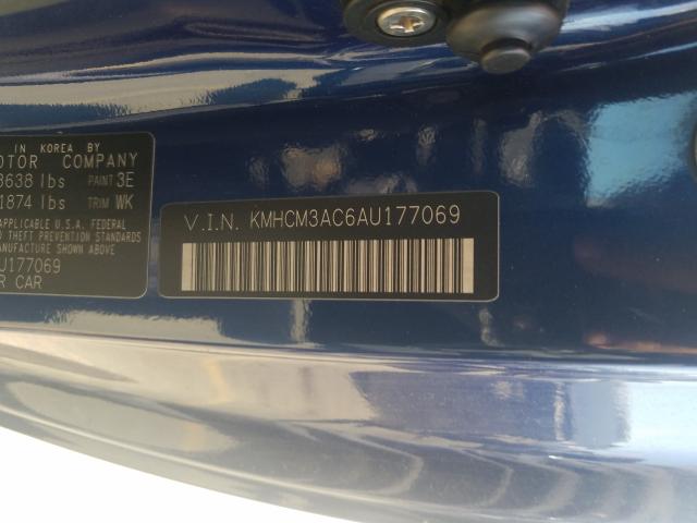 2010 HYUNDAI ACCENT BLU KMHCM3AC6AU177069