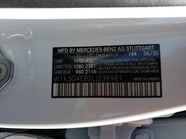 W1K3G4EB2LJ238981 Mercedes-Benz A 220