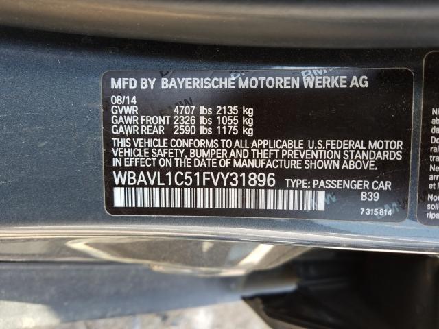 2015 BMW X1 XDRIVE2 WBAVL1C51FVY31896