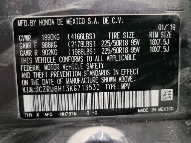 2019 HONDA HR-V SPORT 3CZRU6H13KG713530