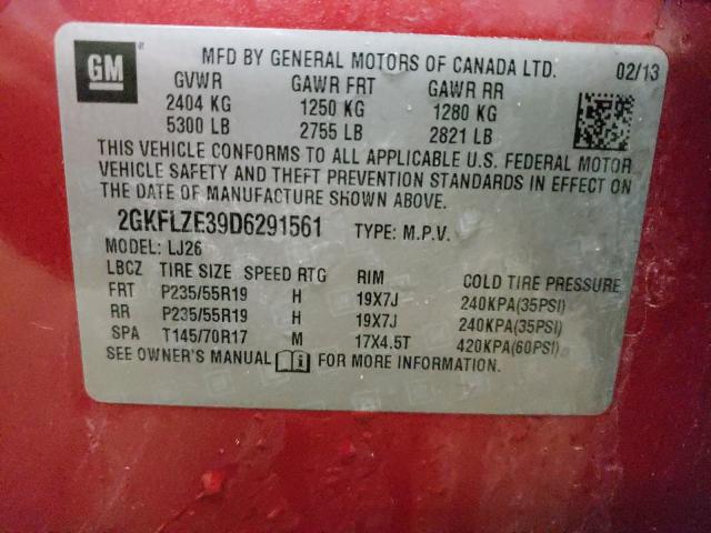 2013 GMC TERRAIN DE 2GKFLZE39D6291561