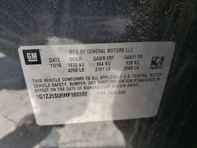 2017 CHEVROLET MALIBU HYB 1G1ZJ5SU6HF180300