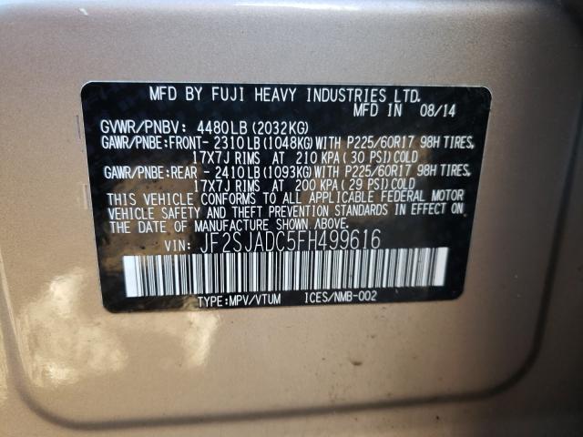 2015 SUBARU FORESTER 2 JF2SJADC5FH499616