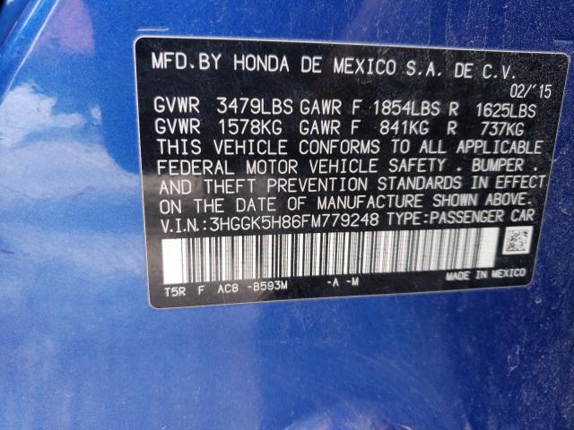 2015 HONDA FIT EX 3HGGK5H86FM779248