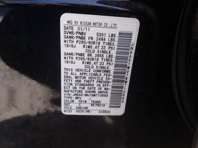 2011 INFINITI FX35 JN8AS1MU1BM710669
