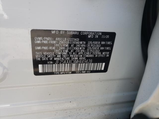2021 SUBARU FORESTER T JF2SKAXCXMH449428