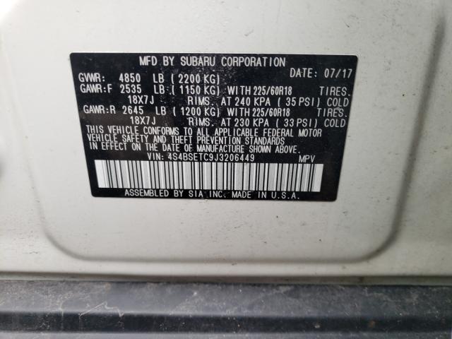 2018 SUBARU OUTBACK TO 4S4BSETC9J3206449