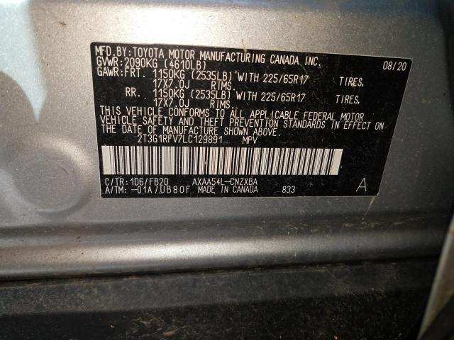 2020 TOYOTA RAV4 LE 2T3G1RFV7LC129891