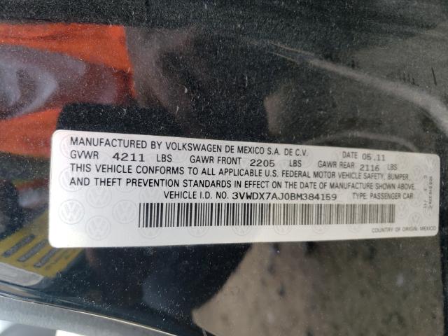 2011 VOLKSWAGEN JETTA SE 3VWDX7AJ0BM384159