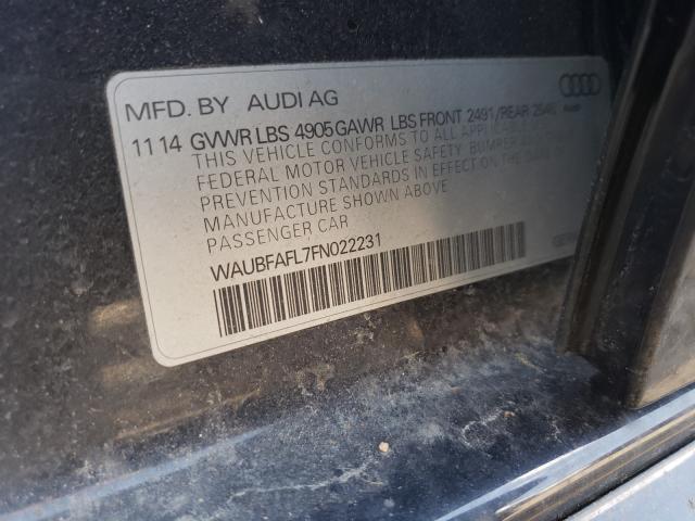 2015 AUDI A4 PREMIUM WAUBFAFL7FN022231