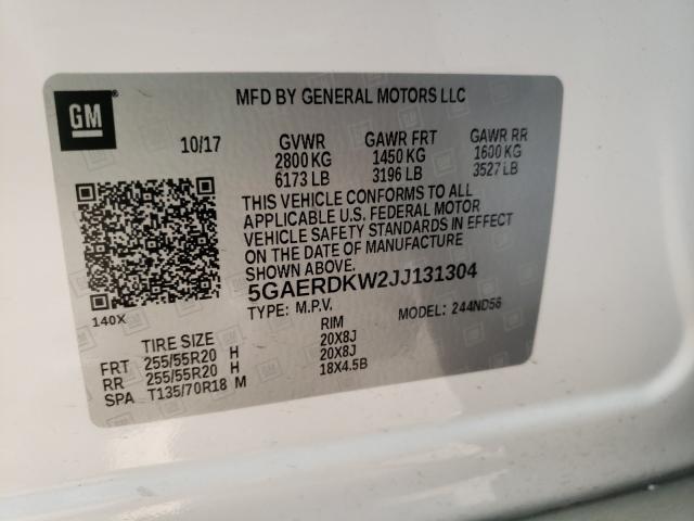 2018 BUICK ENCLAVE AV 5GAERDKW2JJ131304