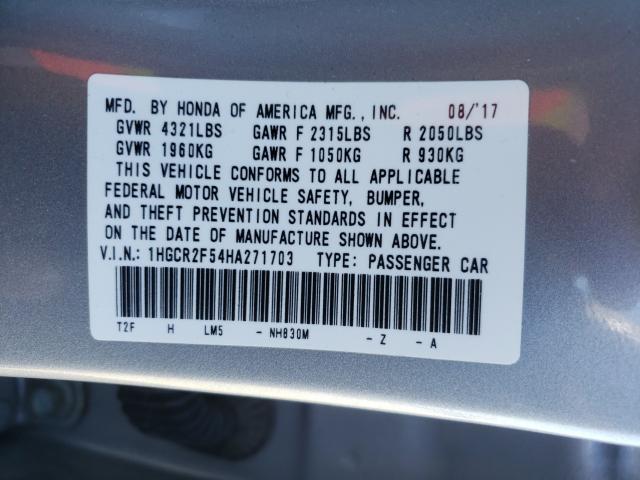2017 HONDA ACCORD SPO 1HGCR2F54HA271703