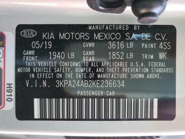 2019 KIA RIO S 3KPA24AB2KE236634
