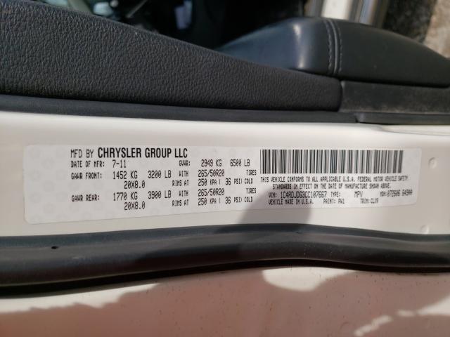 2012 DODGE DURANGO CR 1C4RDJDG3CC107667