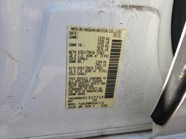 2012 NISSAN XTERRA OFF 5N1AN0NU3CC517714