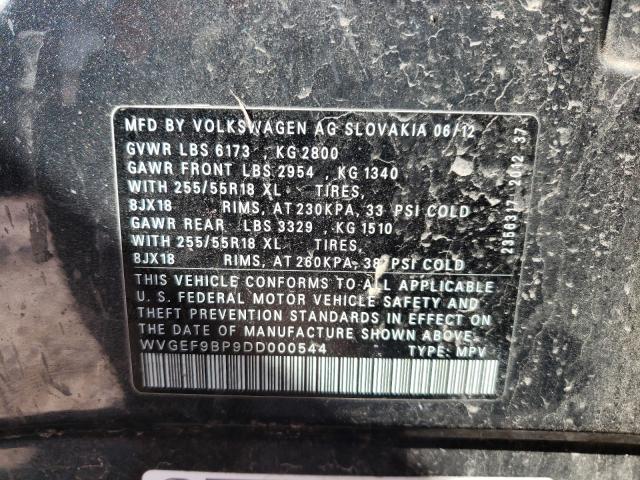 2013 VOLKSWAGEN TOUAREG V6 WVGEF9BP9DD000544