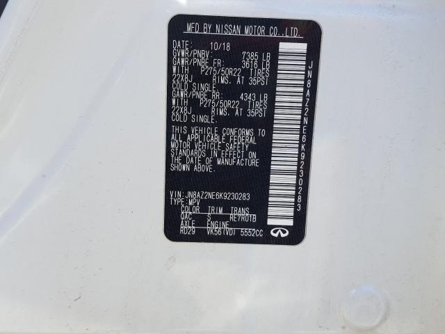 2019 INFINITI QX80 LUXE JN8AZ2NE6K9230283