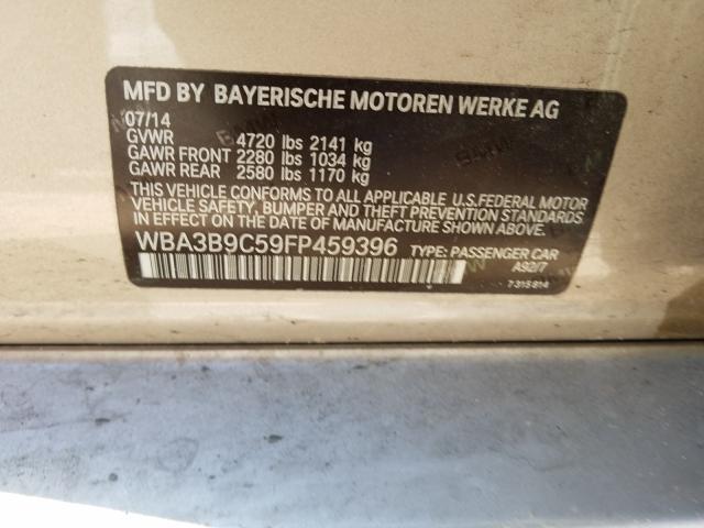 2015 BMW 335 XI WBA3B9C59FP459396
