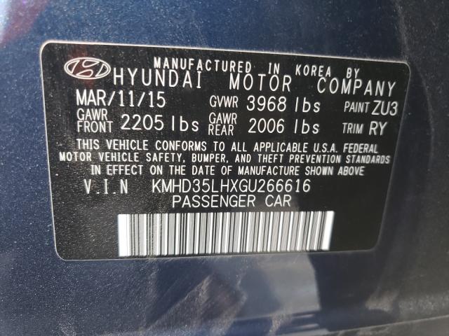 2016 HYUNDAI ELANTRA GT KMHD35LHXGU266616