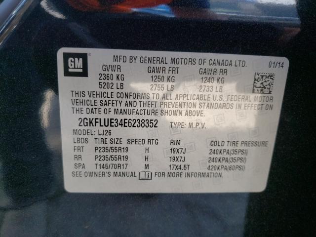 2014 GMC TERRAIN DE 2GKFLUE34E6238352