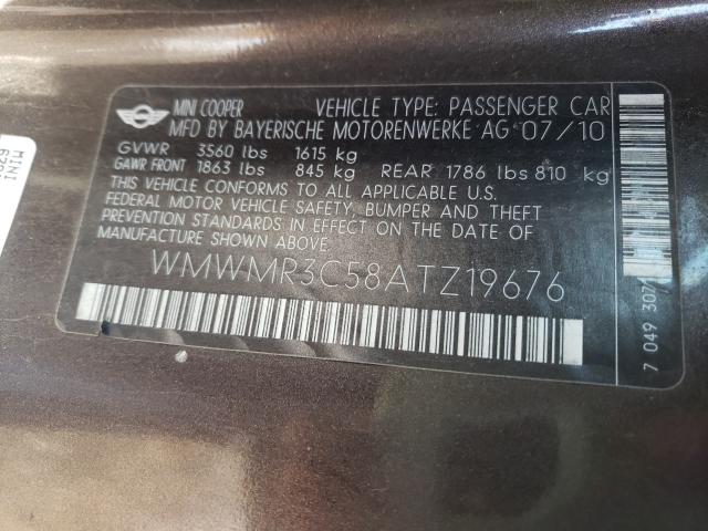 2010 MINI COOPER WMWMR3C58ATZ19676