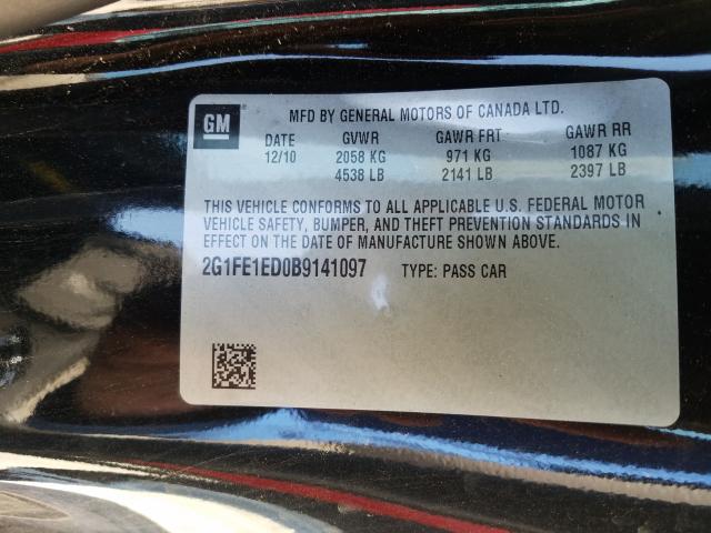 2011 CHEVROLET CAMARO 2G1FE1ED0B9141097