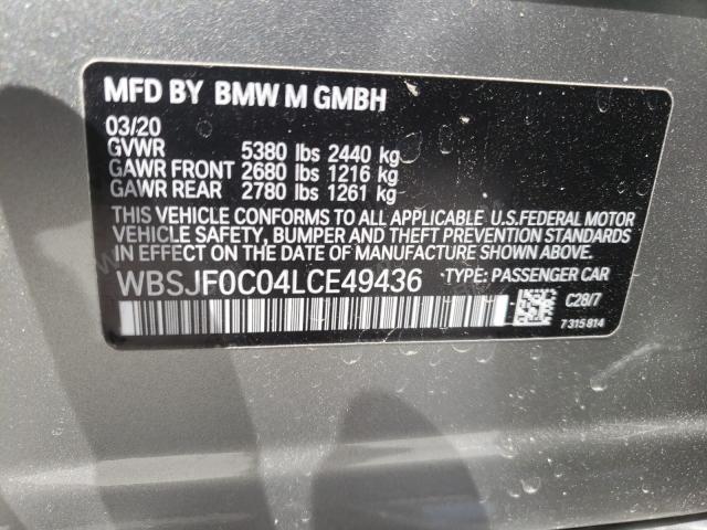 2020 BMW M5 BASE WBSJF0C04LCE49436