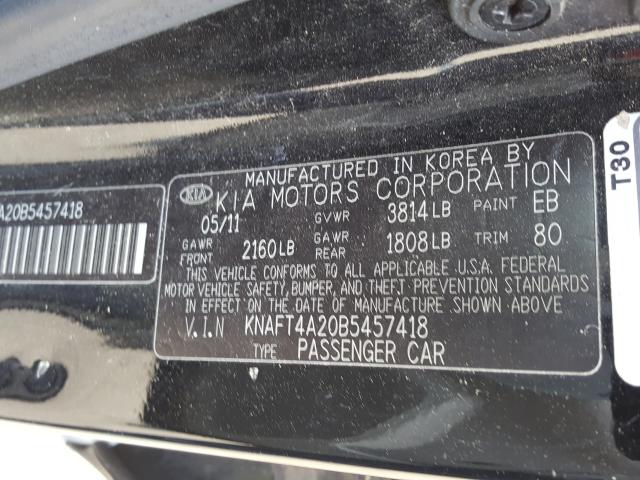 2011 KIA FORTE LX KNAFT4A20B5457418