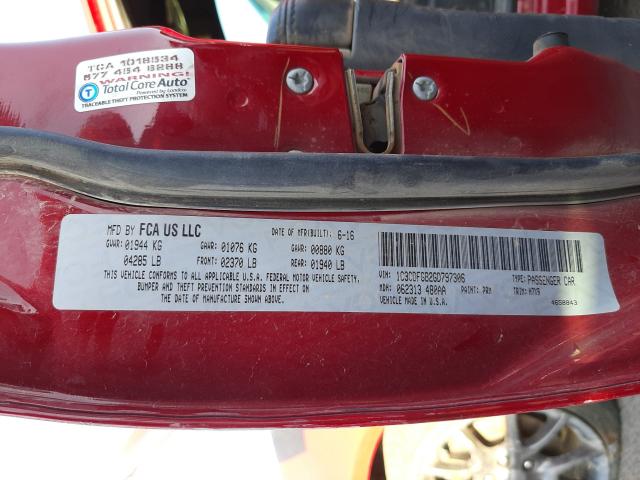 2016 DODGE DART GT SP 1C3CDFGB2GD797306