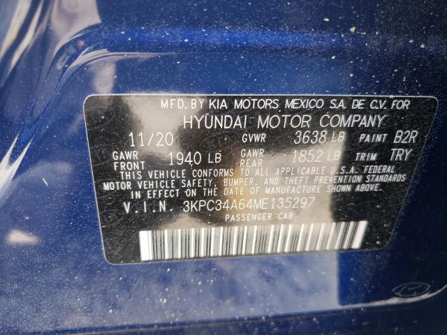 2021 HYUNDAI ACCENT LIM 3KPC34A64ME135297