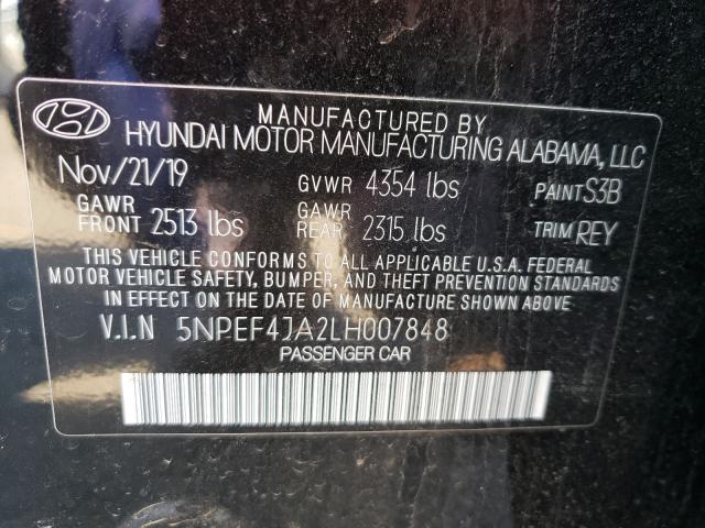 2020 HYUNDAI SONATA SEL 5NPEF4JA2LH007848