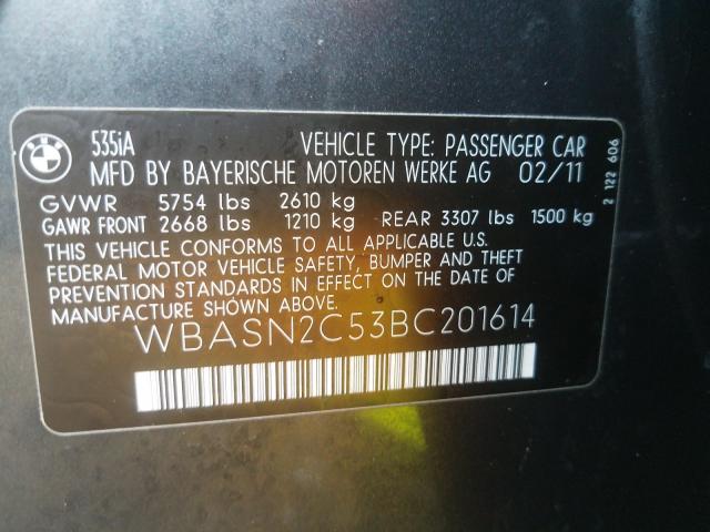 2011 BMW 535 GT WBASN2C53BC201614