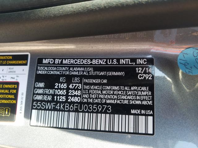 2015 MERCEDES-BENZ C300 55SWF4KB6FU035973