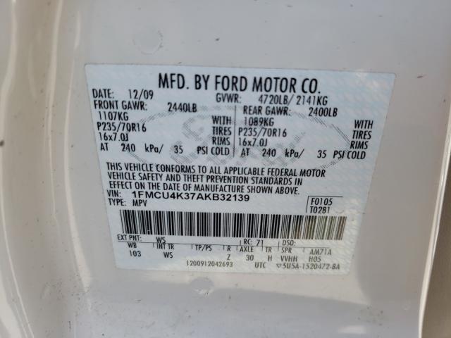 2010 FORD ESCAPE HYB 1FMCU4K37AKB32139