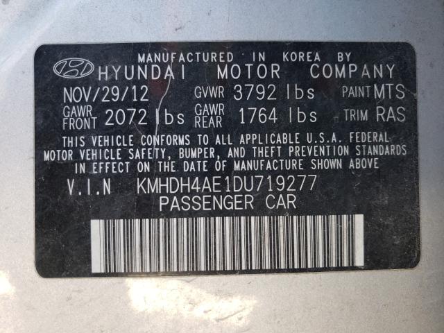 2013 HYUNDAI ELANTRA GL KMHDH4AE1DU719277