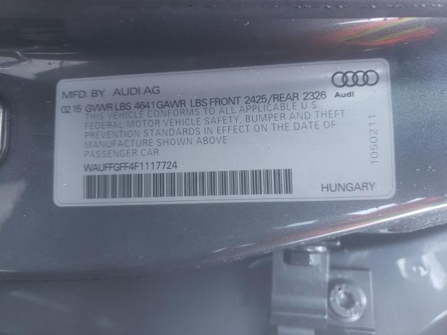2015 AUDI S3 PRESTIG WAUFFGFF4F1117724
