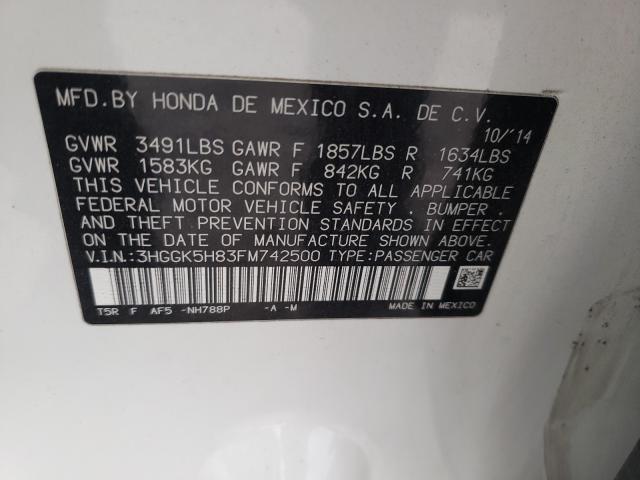2015 HONDA FIT EX 3HGGK5H83FM742500