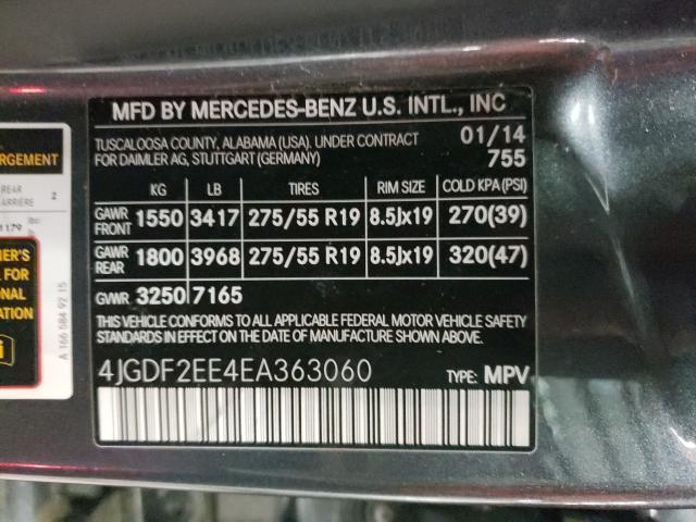 2014 MERCEDES-BENZ GL 350 BLU 4JGDF2EE4EA363060