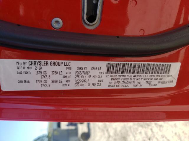 2010 DODGE RAM 1500 1D7RB1CT8AS189120