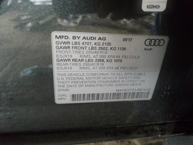 2018 AUDI Q3 PREMIUM WA1BCCFS1JR014152