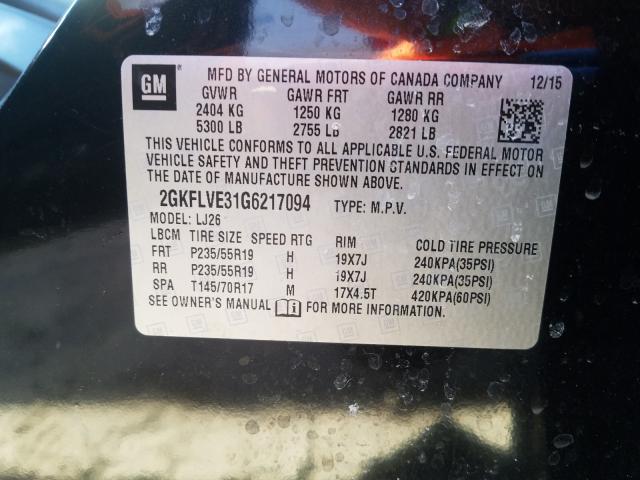 2016 GMC TERRAIN DE 2GKFLVE31G6217094