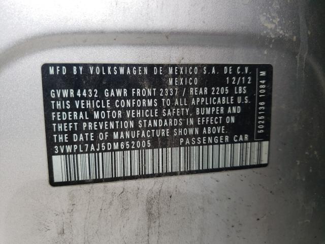 2013 VOLKSWAGEN JETTA TDI 3VWPL7AJ5DM652005