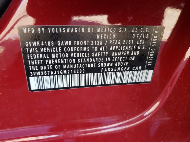 2016 VOLKSWAGEN JETTA S 3VW267AJ1GM213289