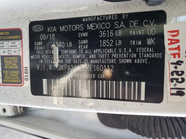 2019 KIA RIO S 3KPA24AB8KE160112