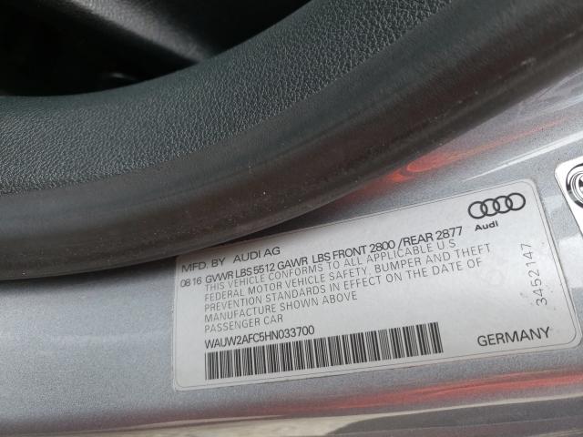 2017 AUDI A7 PREMIUM WAUW2AFC5HN033700
