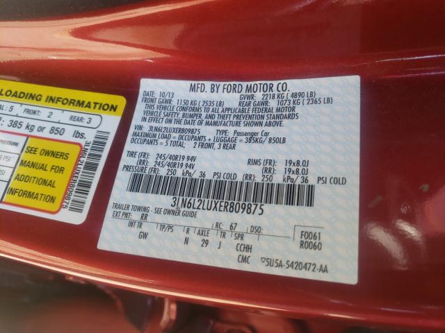 2014 LINCOLN MKZ HYBRID 3LN6L2LUXER809875