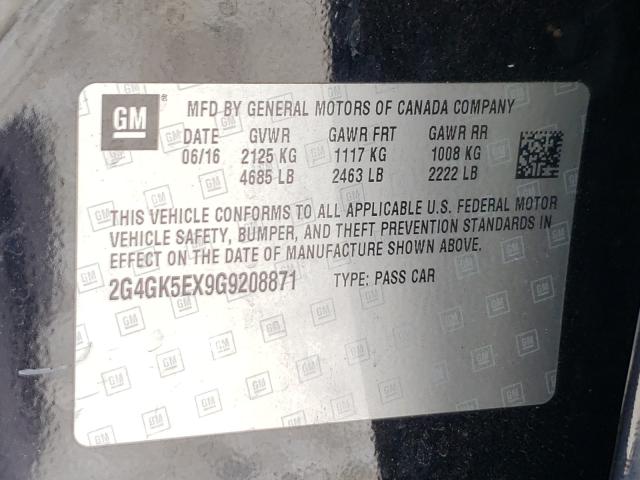 2016 BUICK REGAL 2G4GK5EX9G9208871