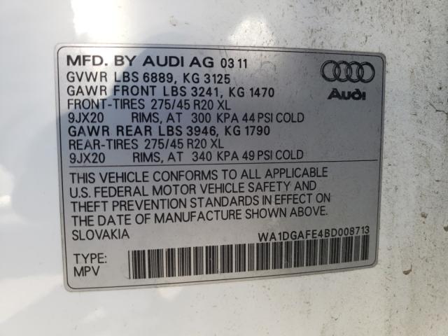 2011 AUDI Q7 PRESTIG WA1DGAFE4BD008713