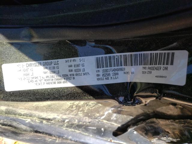 2011 DODGE AVENGER MA 1B3BD1FG4BN609820